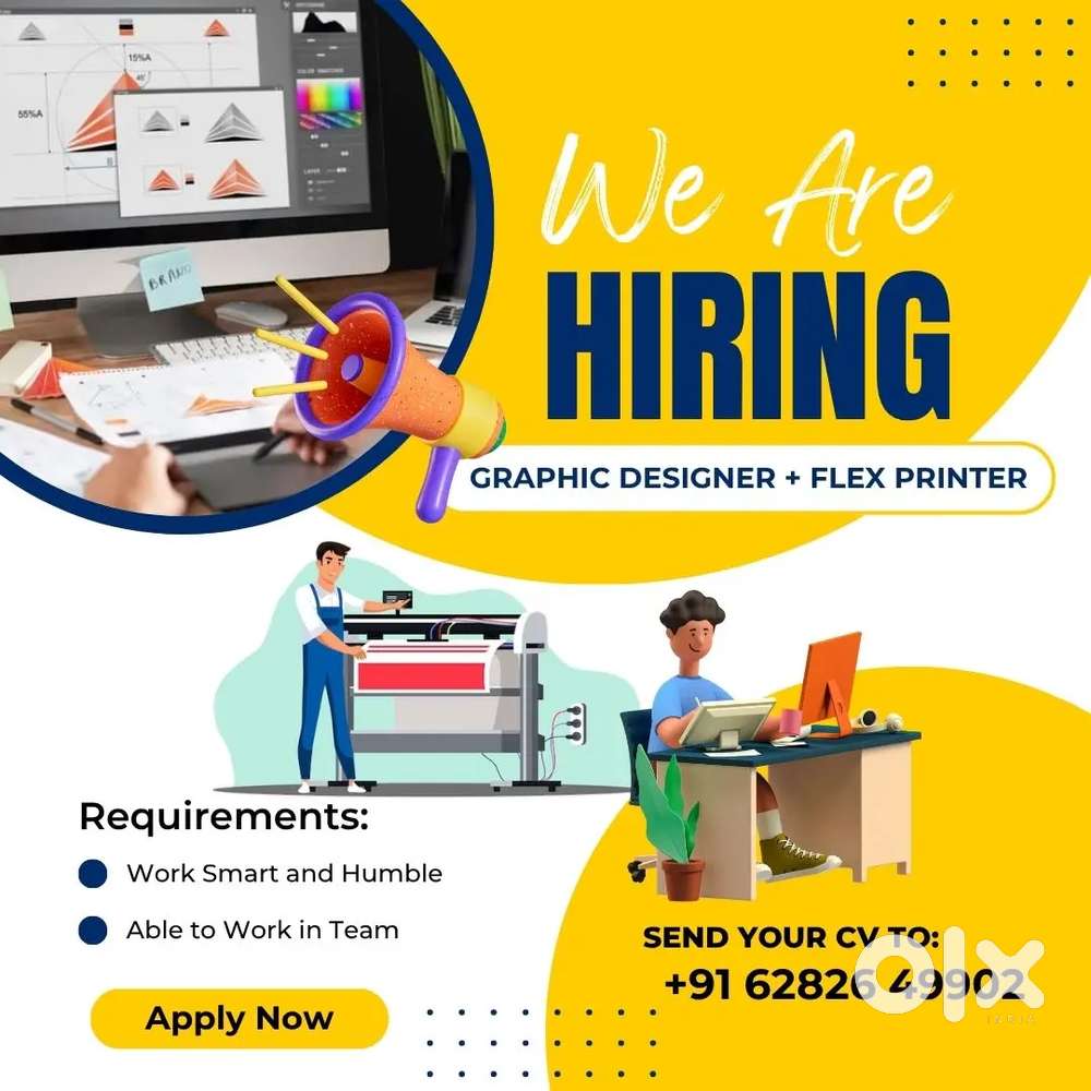 Graphic designer and Flex Printer