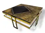 Centre Table  S.S botton and Resin top 3 x 3 feet for living room