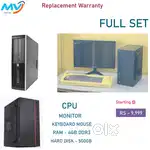 1 year warranty Full Set Branded Cpu Monitor-Keyboard Mouse Ram -