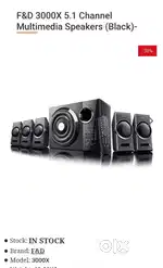 F&D 3000x 5.1 brand new speakers