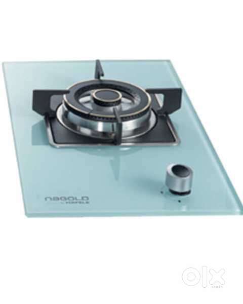Hafele IVA 30 30CM White Glass Brass Burner Built In Hob