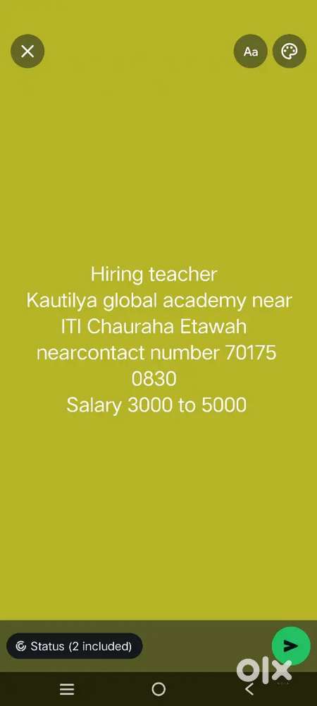 Hiring teacher