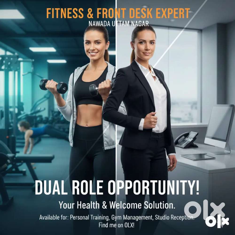 Need female fitness or gym trainer+ receptionist for gym l