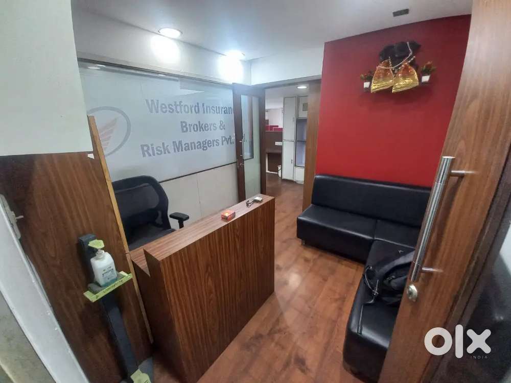 Furnished office - 2 cabins - CG Road  for IT, DSA, Insurance