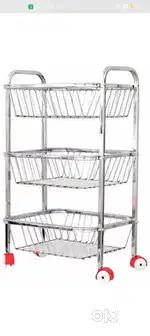 Metal vegetable trolley