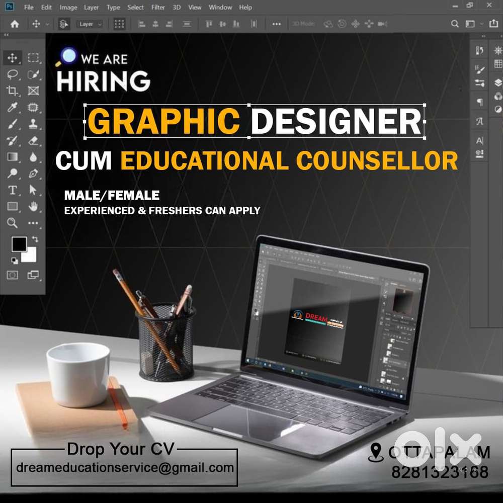 Looking for a fresher or experienced poster designer for our compa