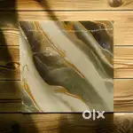DECORATIVE GOLD AND GREEN UV MARBLE TILES 2×2 FT (PACK OF 6)