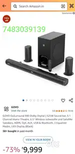 Govo Gosorround 990, soundbar, speaker for home theater, shaking Bass