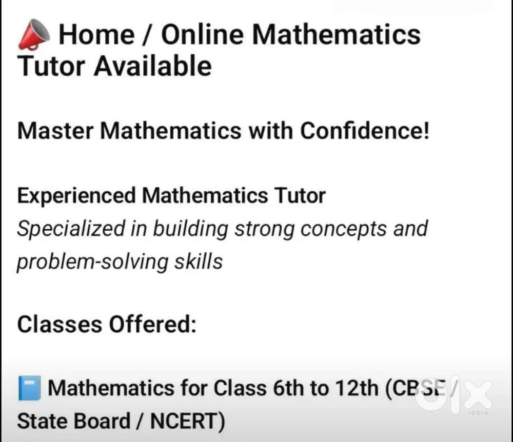 Mathematics and physics home tutor