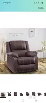 Recliner dark brown