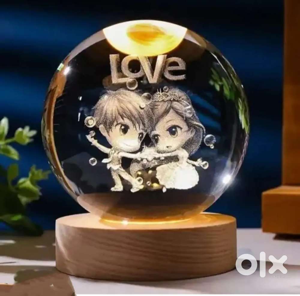 3d crystal ball night lamp
