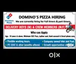 Dominos Pizza delivery boy