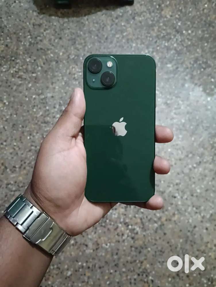 I phone 13 dark green for sale well maintained 256 gb storage