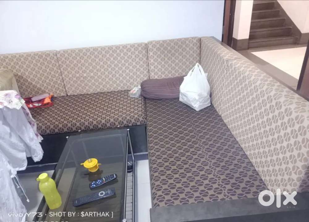 Sofa Set L Shape 8.5×4feet (Wood)
