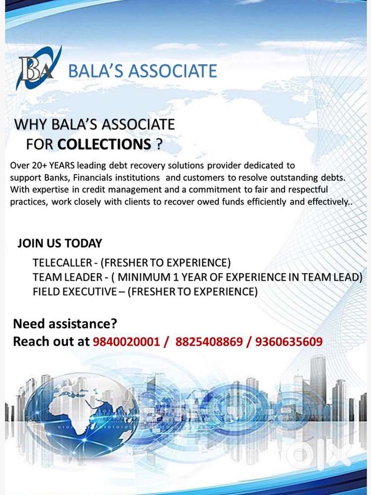 TELECALLER / TEAM LEADER / FIELD COLLECTION