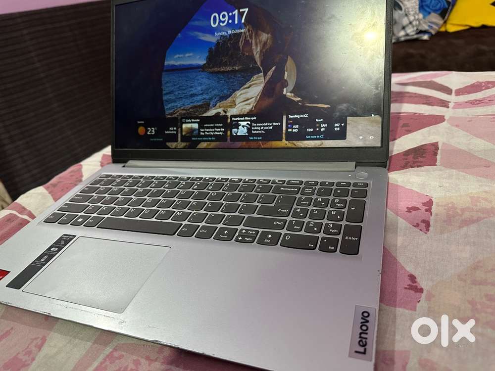 Lenovo silver grey colour laptop