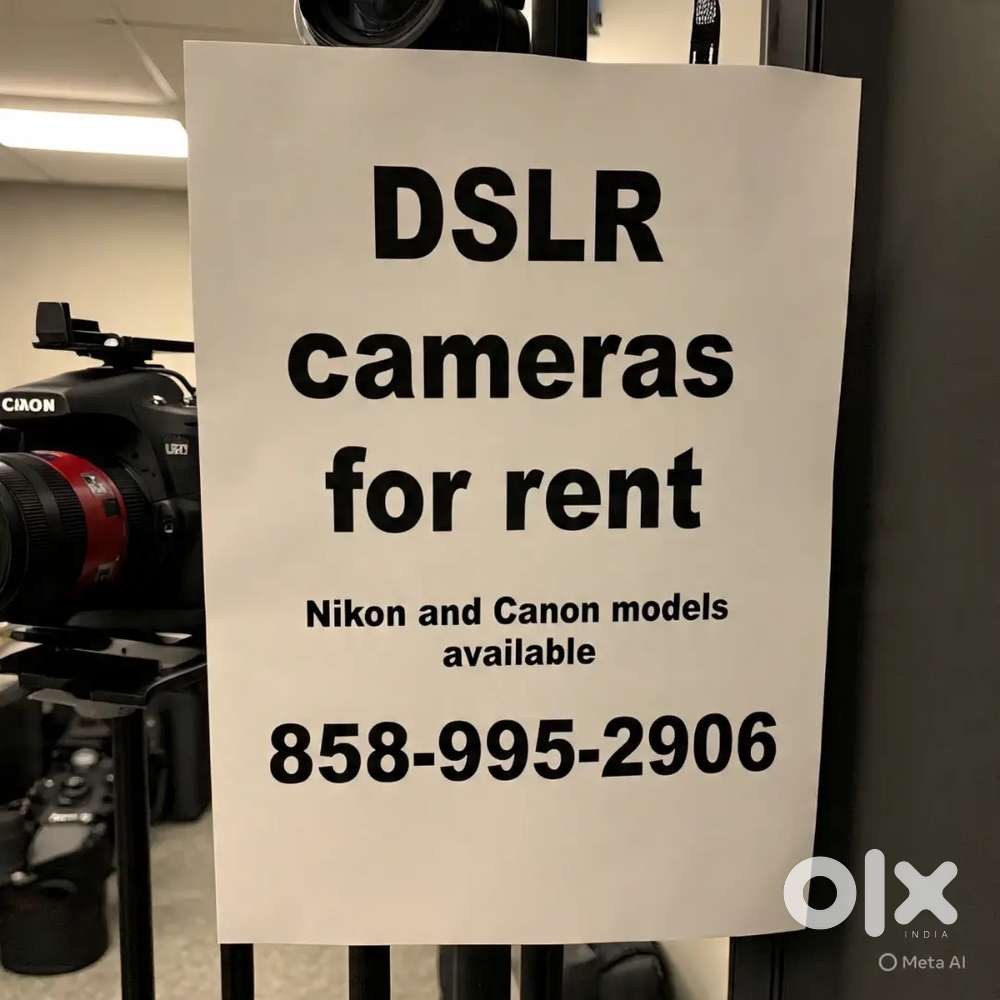 Canon and Nikon DSLR cameras for rent