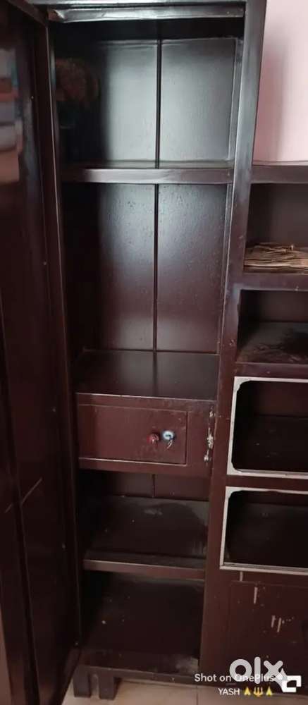 Dark Brown Wooden Showcase/almirah for Sale