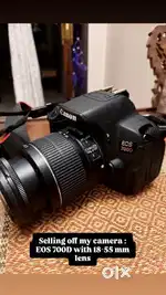 Canon DSLR EOS-700D Camera with two lens