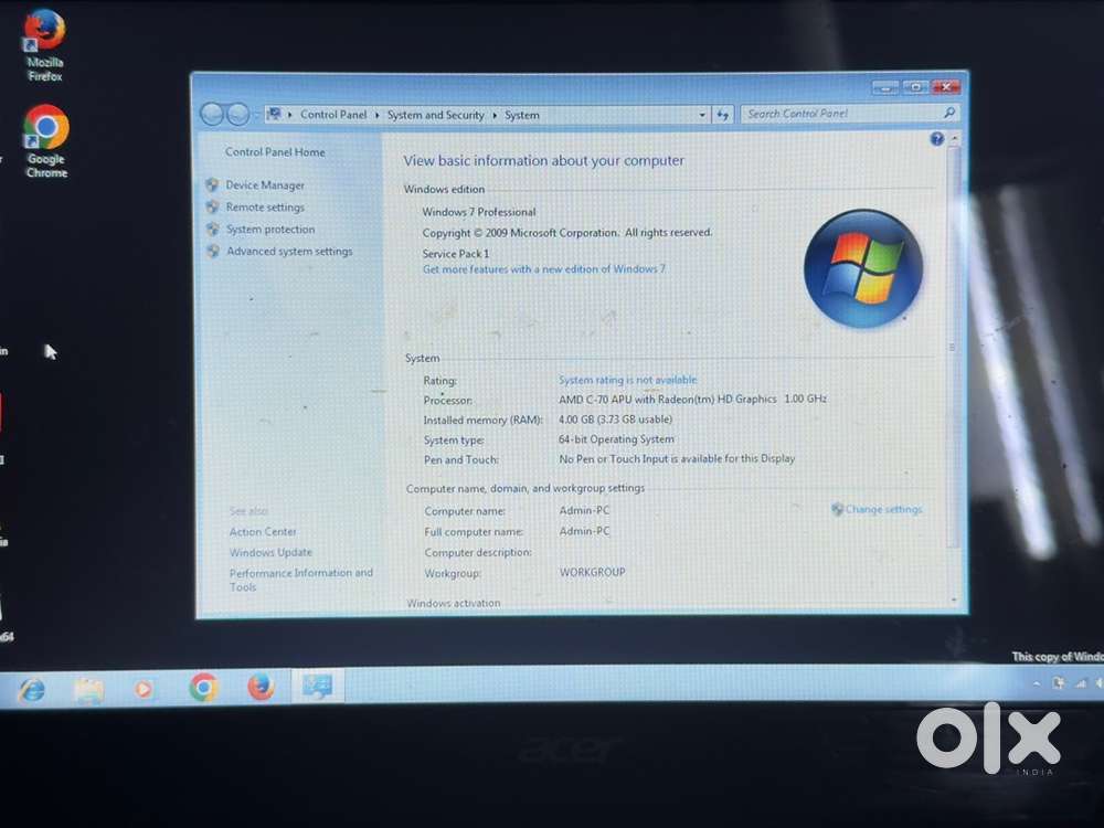 ACER ASPIRE V5 11,INCH WITH ADAPTOR