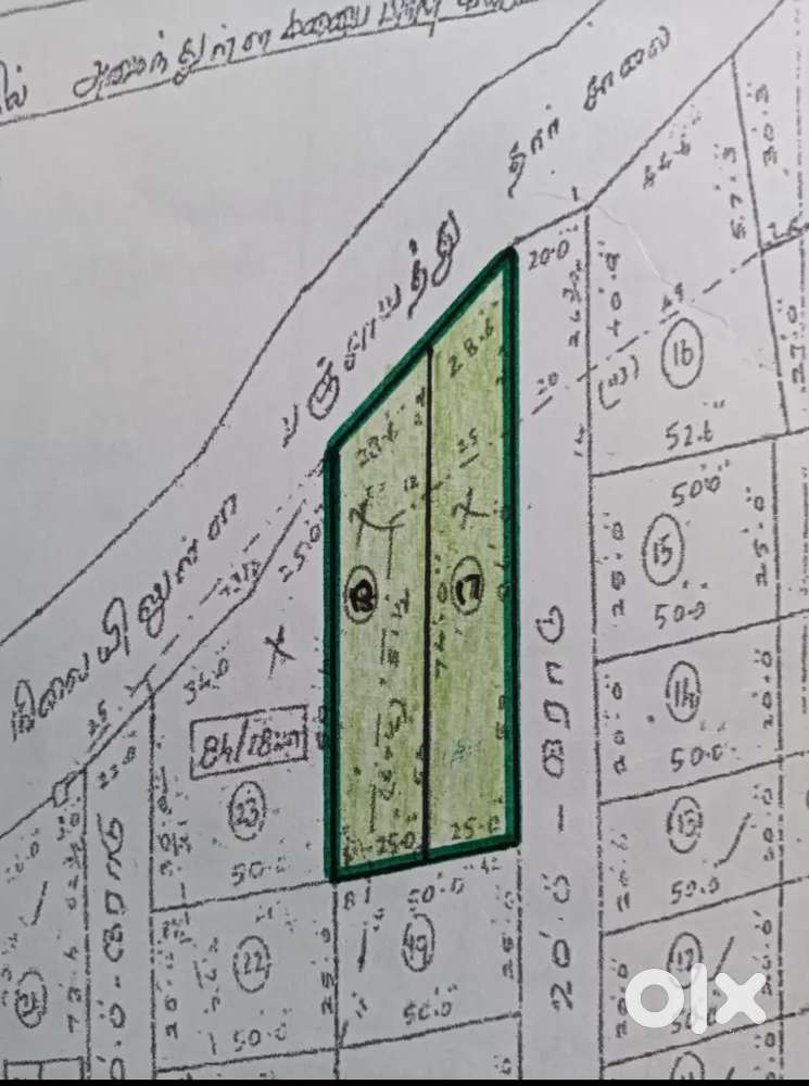 வடக்கு திசை,DTCP Aproved பிளாட் விற்பனைக்கு
