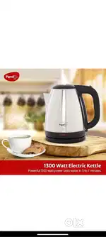 Pigeon Electric Kettle (1.5 L, Silver, Black)