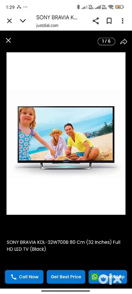 Sony bravia 32 inch smart tv clean condition price fix no problem