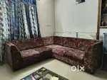 Teak 5 seater sofa