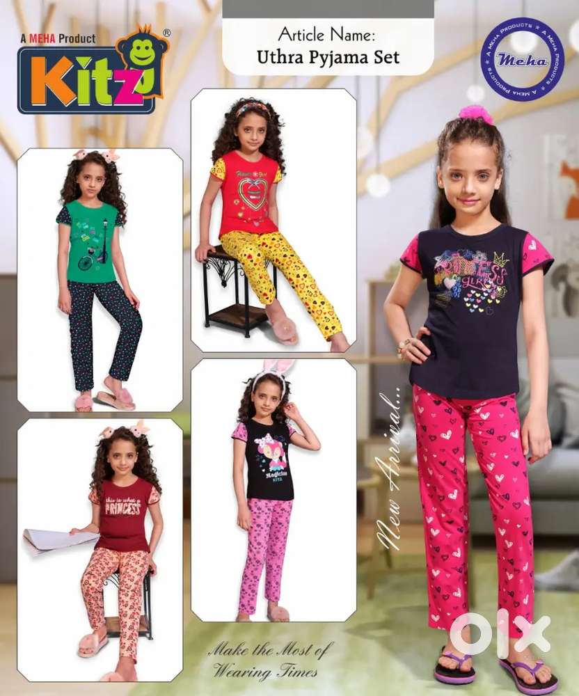 Girls pyjama were(set were).100% cotton