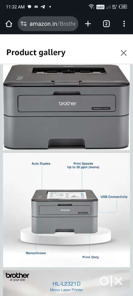 Brother HL-L2321D Automatic Duplex Monochrome Laser Printer