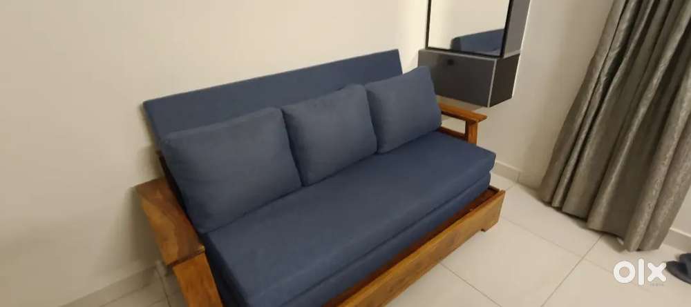 Stylish Wooden Sofa Cum Bed – Excellent Condition