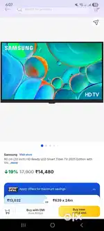 Samsung 32 inch unused LED smart.  Orignal samsung
