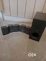 HP HOME THEATRE SPEAKER WITH BASS BOX AND DVD PLAYER