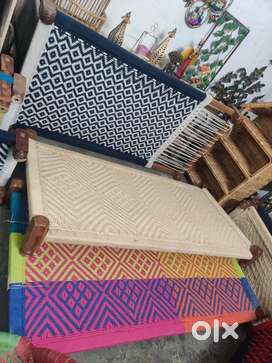 Furniture wooden khaat manji charpai hand woven with natural