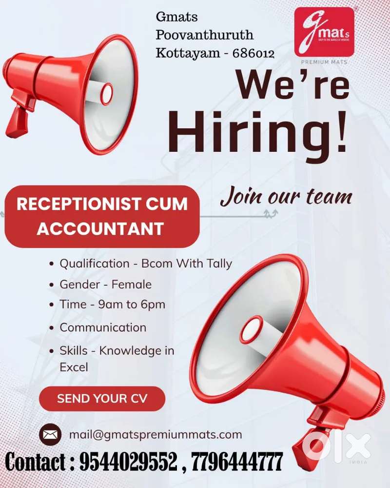 Required Female Receptionist cum Accountant