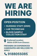 Staff nurse and lab technician