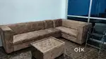L shape sofa pure leather
