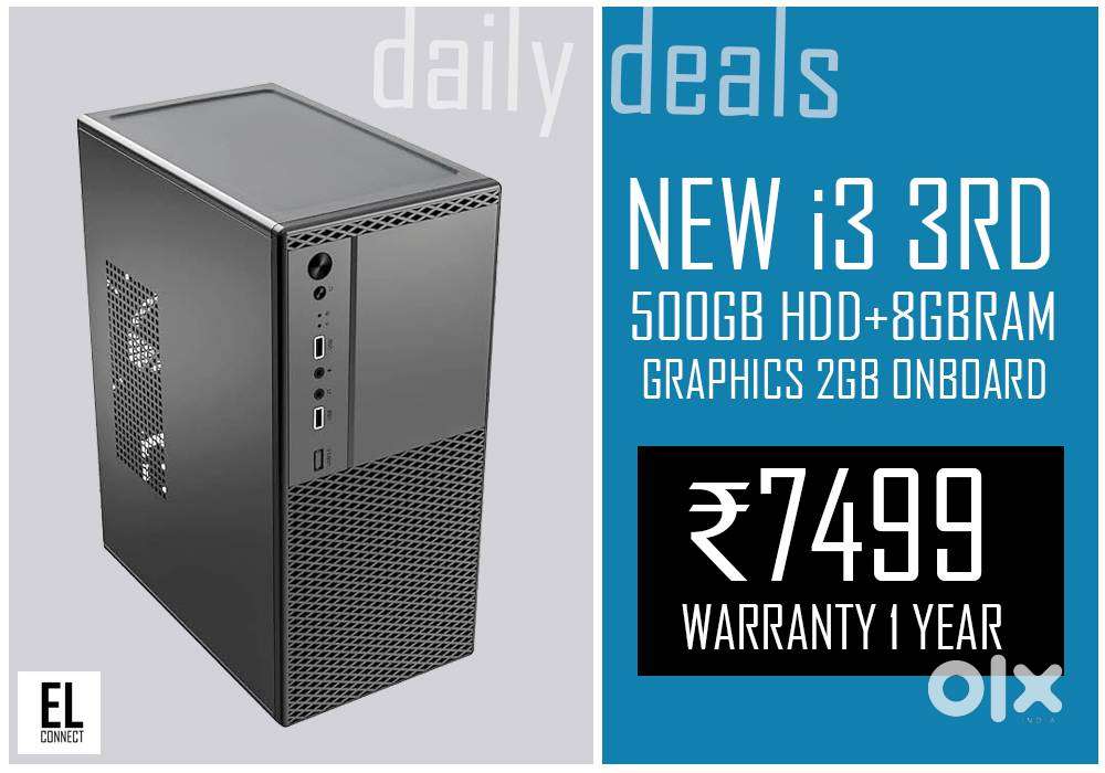 NEW COMPUTER SALES  i3 3rd gen cpu  8gb ram   warranty 1 year