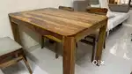 Sheesham wood 4 seater dining table (only table) chairs not for sale.