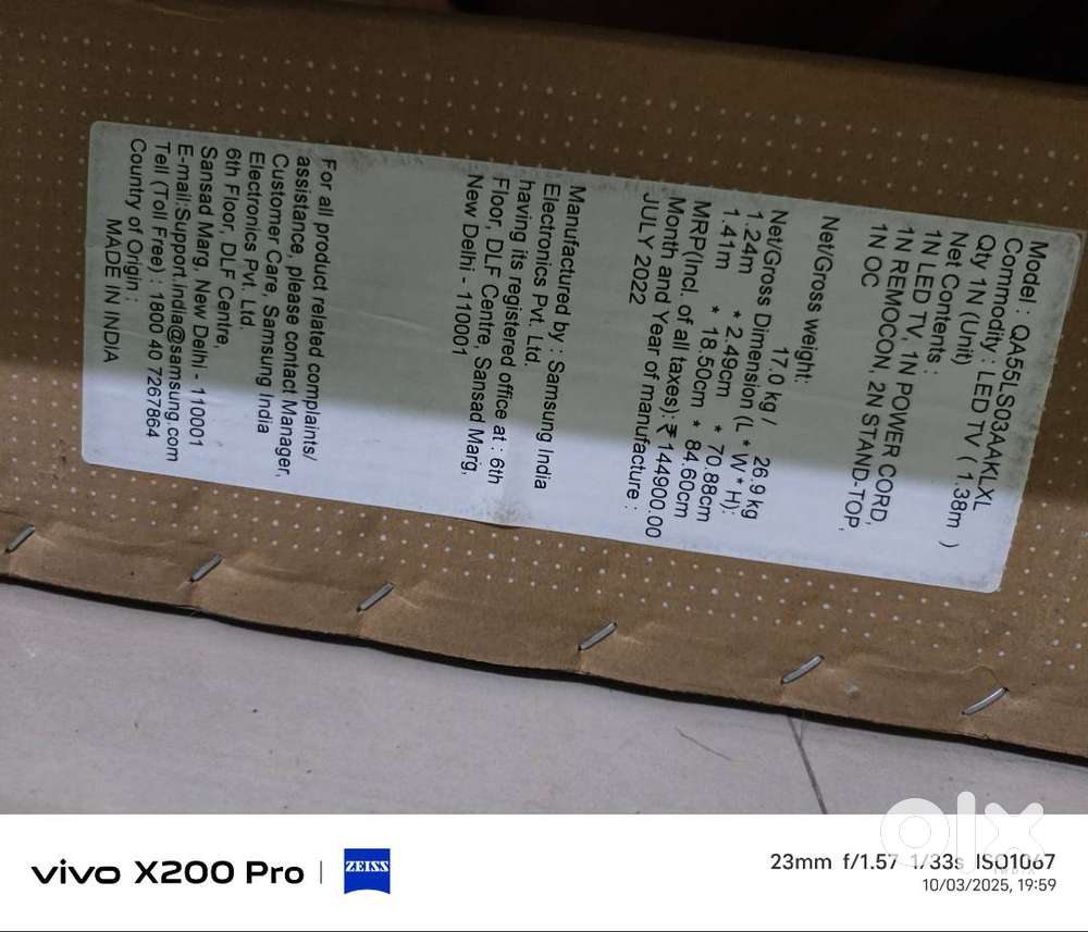 Samsung The Frame 55 inch TV 2022 model