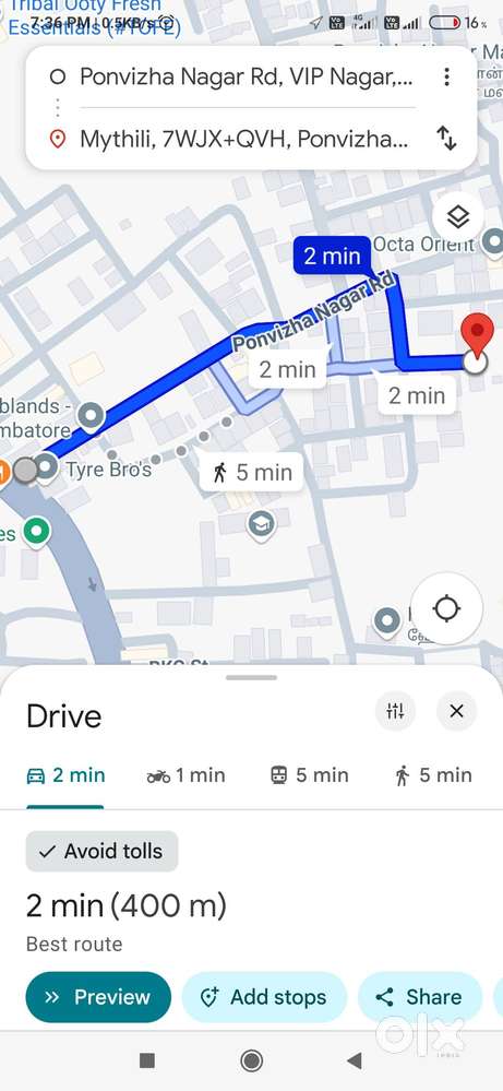 Land for urgent sale in ponvizha nagar mettupalayam - 40x60 5.5 cent