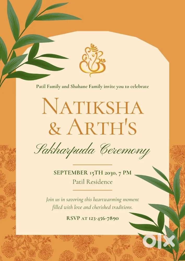 Wedding or Birthday Party or Special occasions Invitation Card Maker