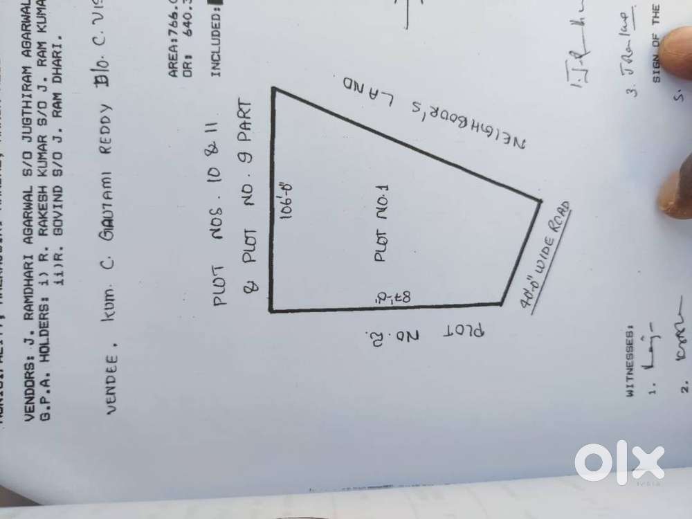 Corner plot for sale in kowkoor