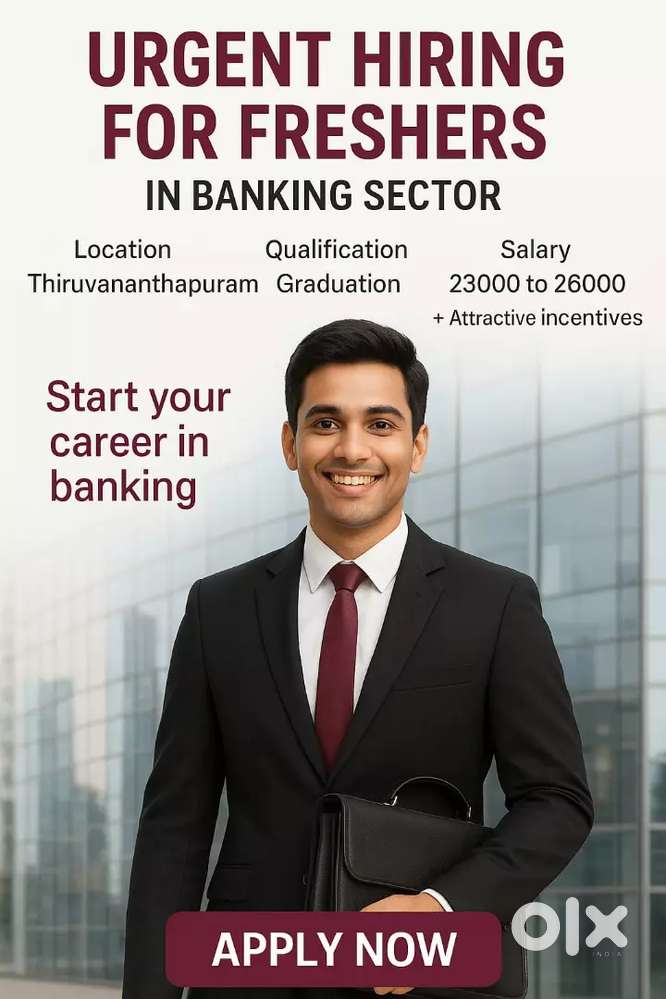 Urgent Hiring for Freshers in Banking Sector