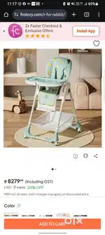 Baby high chear r for rabbit
