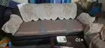 2 leather sofa and others house hold items on sale