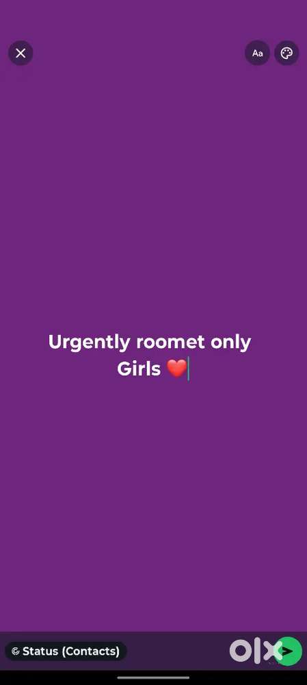 Urgently roomet only girl
