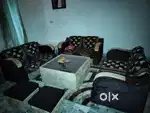 Sofa set with center table and 2 muda