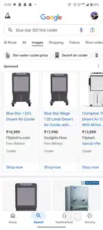 Blue star air cooler 120 litre