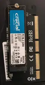 Nvme m.2 500GB with pcie x16 adopter